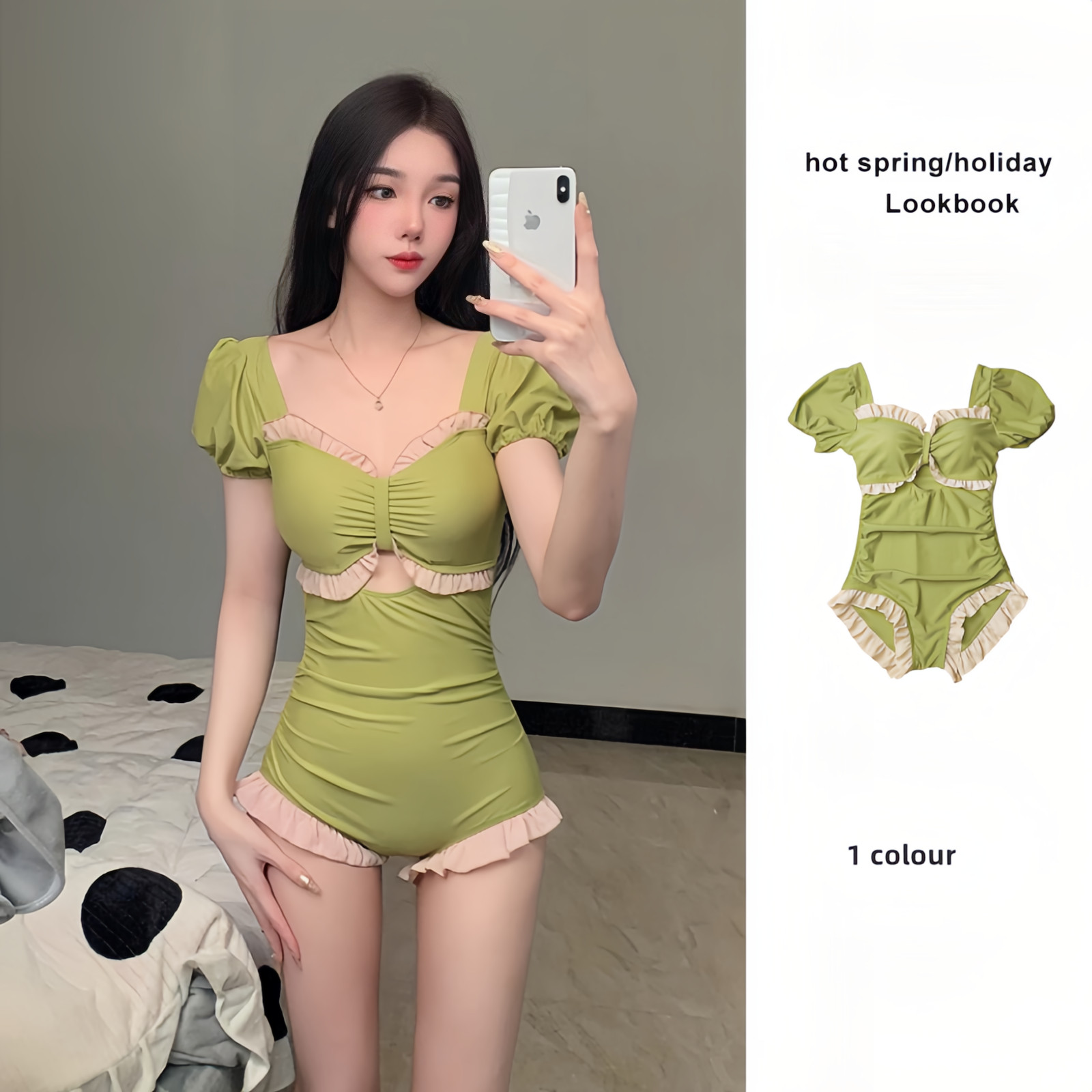 夏季新款连体泳衣女小清新