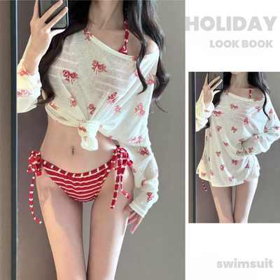 比基尼防晒三件套泳衣