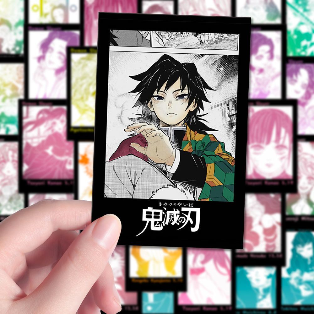 144张二次元动漫鬼灭之刃拍立得贴纸富冈义勇时透无一郎我妻善逸