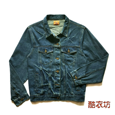 朋克手工条纹牛仔衣机车夹克外套