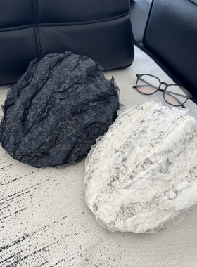 韩系泡纱ins复古蕾丝前进帽子女气质小众高级感画家帽百搭鸭舌帽