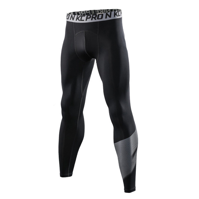 运动紧身长裤男篮球跑步健身足球训练打底九分弹力透气速干秋冬季