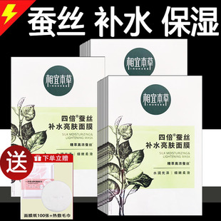 體驗(yàn)裝 快速補(bǔ)水面膜貼夏天女男面膜貼夏天 相宜本草四倍蠶絲保濕