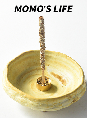 复古小众香插日式线香底座侘寂风香薰摆件高颜值线香托盘香炉