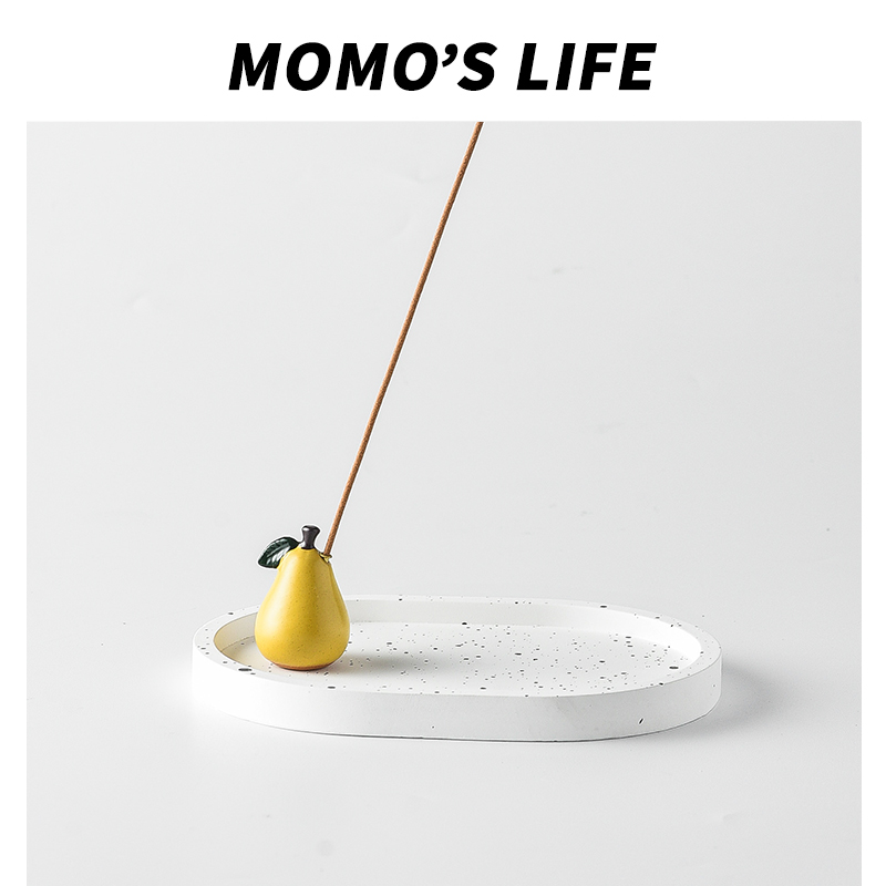 可爱梨子侘寂风梨子装饰托盘
