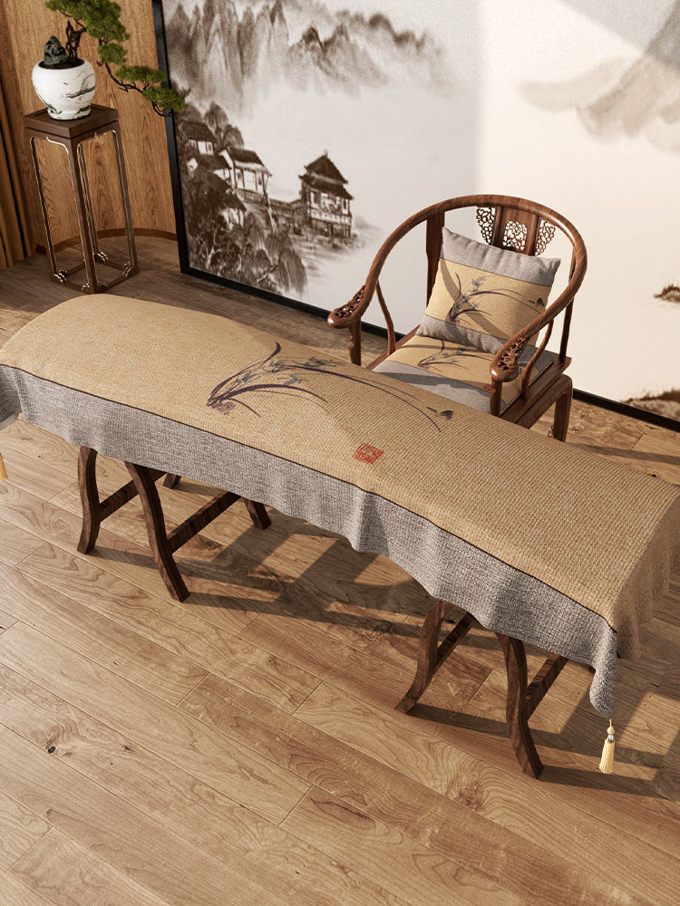 新中式古筝罩防尘盖布琴弦遮尘罩布家用古风古琴通用琴键保护盖巾