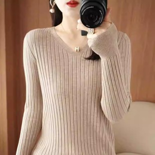 2025秋冬新款安迪绒针织打底毛衣修身显瘦内搭宽松针织衫