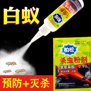 药粉白蚂蚁一窝全窝端家用杀虫剂克星 灭白蚁防治专用药杀除飞蚁