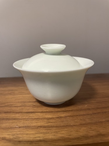 景德镇陶瓷素胎白胎两才盖碗全手工拉坯釉60cc岩茶泡茶神器
