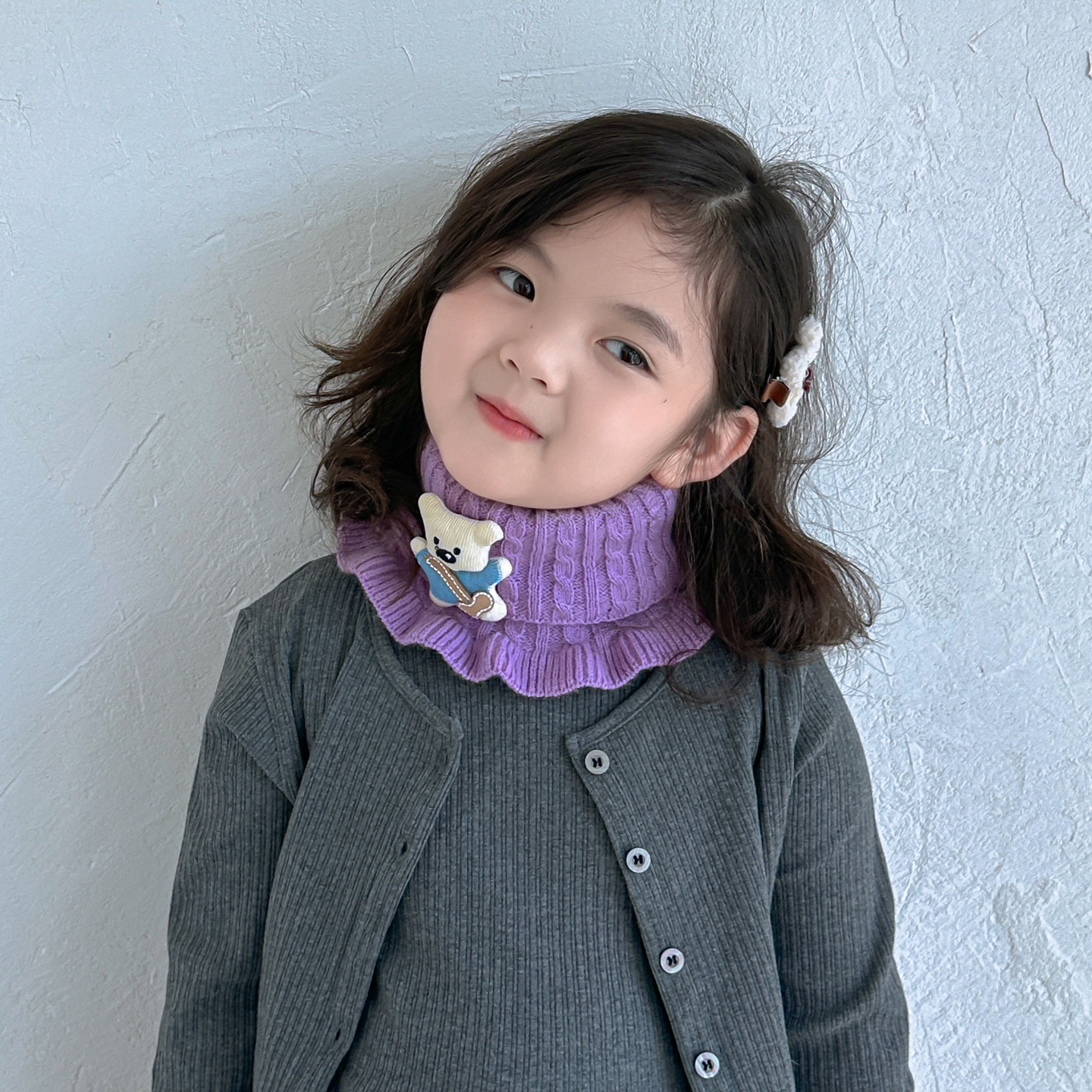 儿童针织围脖保暖护颈防风脖套