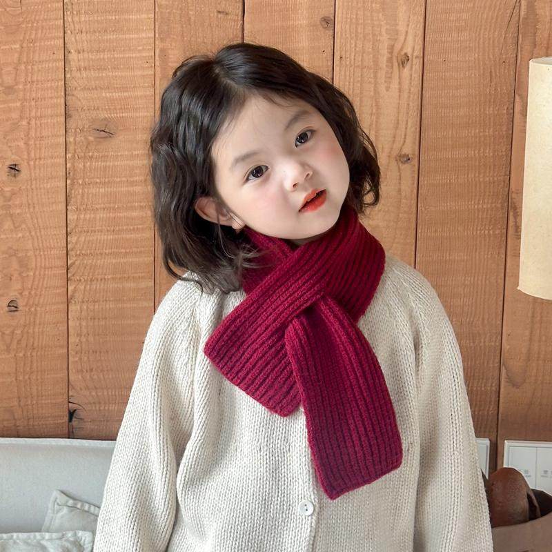 纯色儿童围巾ins韩系秋冬季保暖