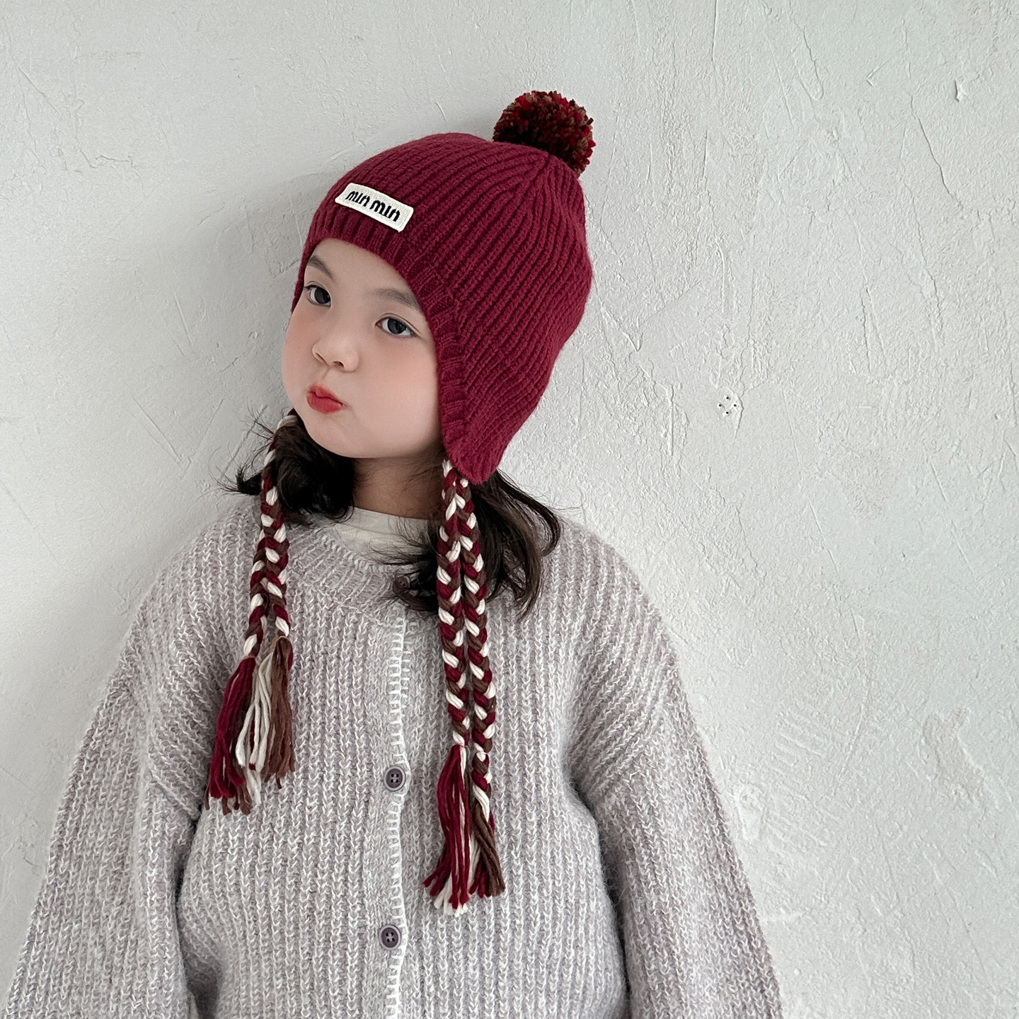 韩版儿童护耳针织帽保暖套头帽