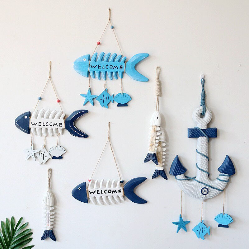 地中海海洋主题挂饰幼儿园麻绳挂饰吊饰走廊装饰挂件客厅独特壁饰