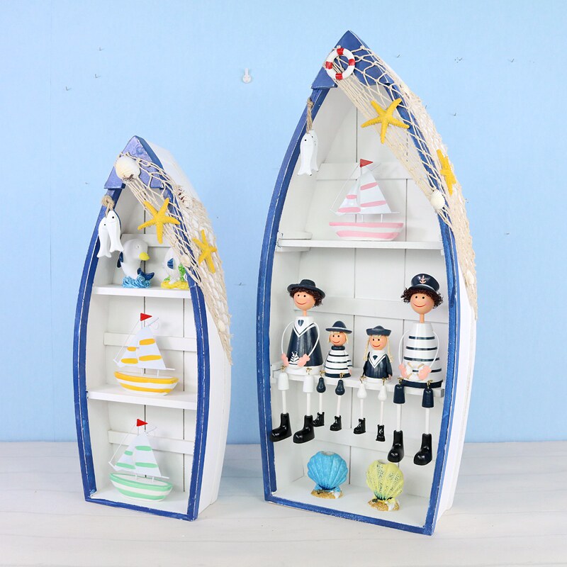 地中海创意船型展示柜手工艺船柜家居储物收纳盒陈列装饰柜置物架