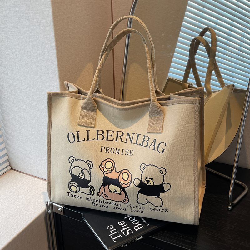 2025新款卡通小熊大容量托特包