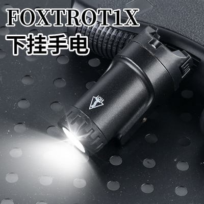 金属新款SIG Fortrot1X下挂强光爆闪战术手电筒20mm导轨 800流明