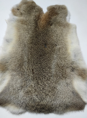 老兔皮整张大尺寸真兔毛皮毛一体护膝DIY饰品座垫内胆皮草布料