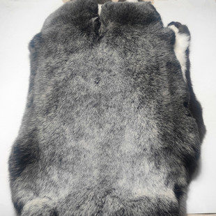 优质老兔皮整张兔毛坐垫皮毛一体护膝围巾鞋 垫小饰品天然皮草原料