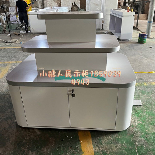 超市中岛堆头货架展示架化妆品母婴饰品展示柜玩具陈列促销流水台