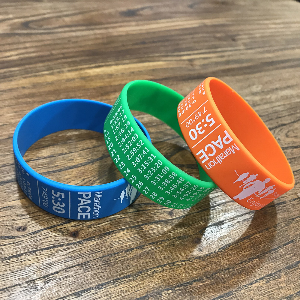 马拉松运动手环硅手腕带团队手带