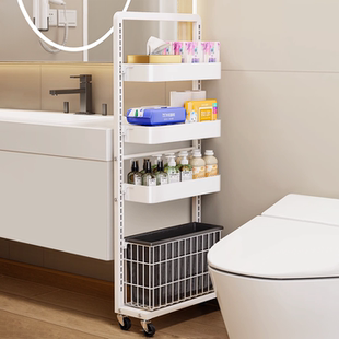 浴室收纳筐脏衣篮置物架一体家用小推车卫生间杂物洗漱用品储物架