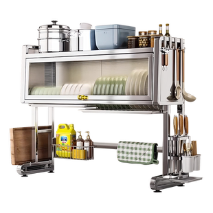 304不锈钢水槽置物架厨房台面通用水池上放碗碟盘子收纳沥水碗架