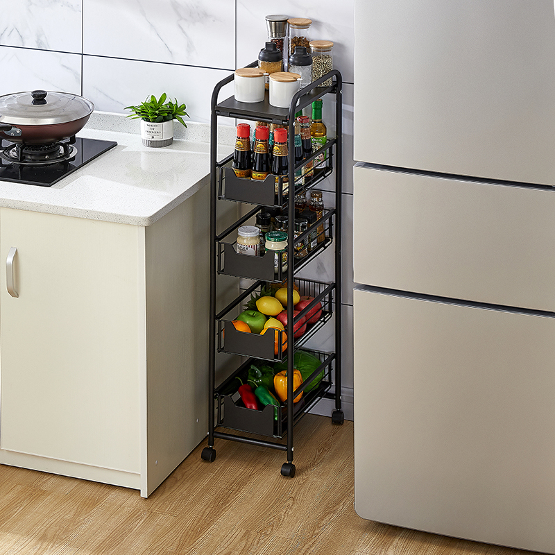 厨房夹缝置物架落地多