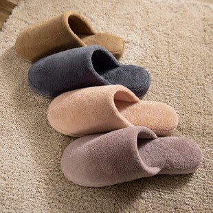 包头男女通用暖柔微纤维厚底拖鞋保暖休闲EVA底不沾灰居家秋冬季