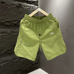 男士 潮牌韩版 时尚 夏季 五分裤 刺绣短裤 舒适运动百搭沙滩裤 速干新款