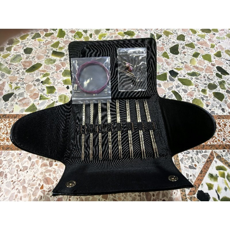 潮钩方针可拆卸环形针毛衣针螺旋针镙牙接口细针便携8付套装