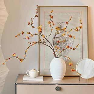 新中式陶瓷花瓶白瓷简约风家居装饰摆件客厅书房插花器