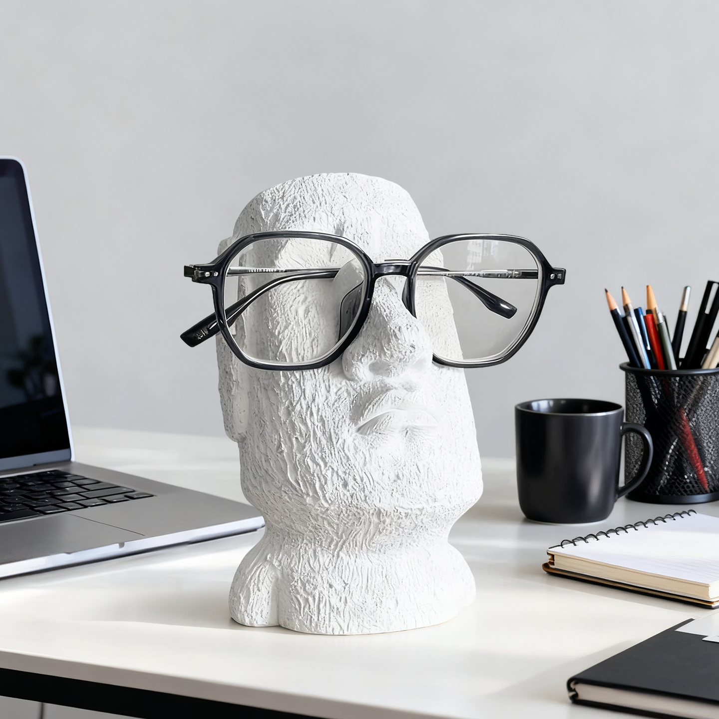 创意人头造型眼镜架摆件