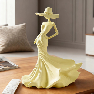 法式 饰品雕塑 人物艺术摆件轻奢高档客厅电视柜小众高级感书房软装