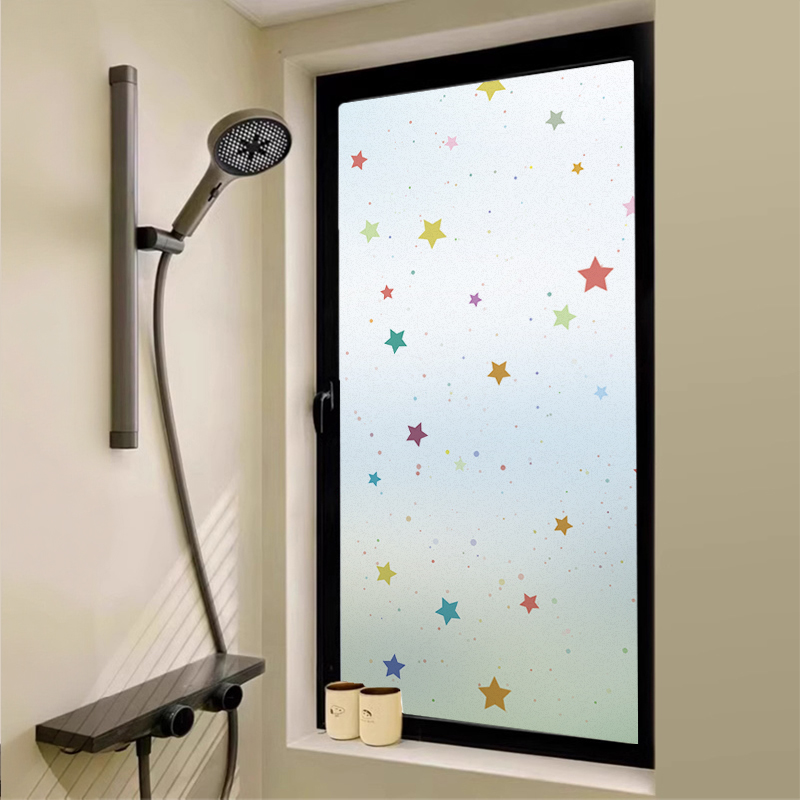 卫生间磨砂玻璃膜透光不透人防窥