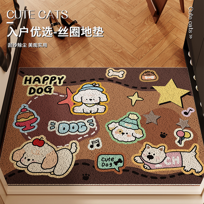 复古卡通门口地垫入户门垫脚垫毯