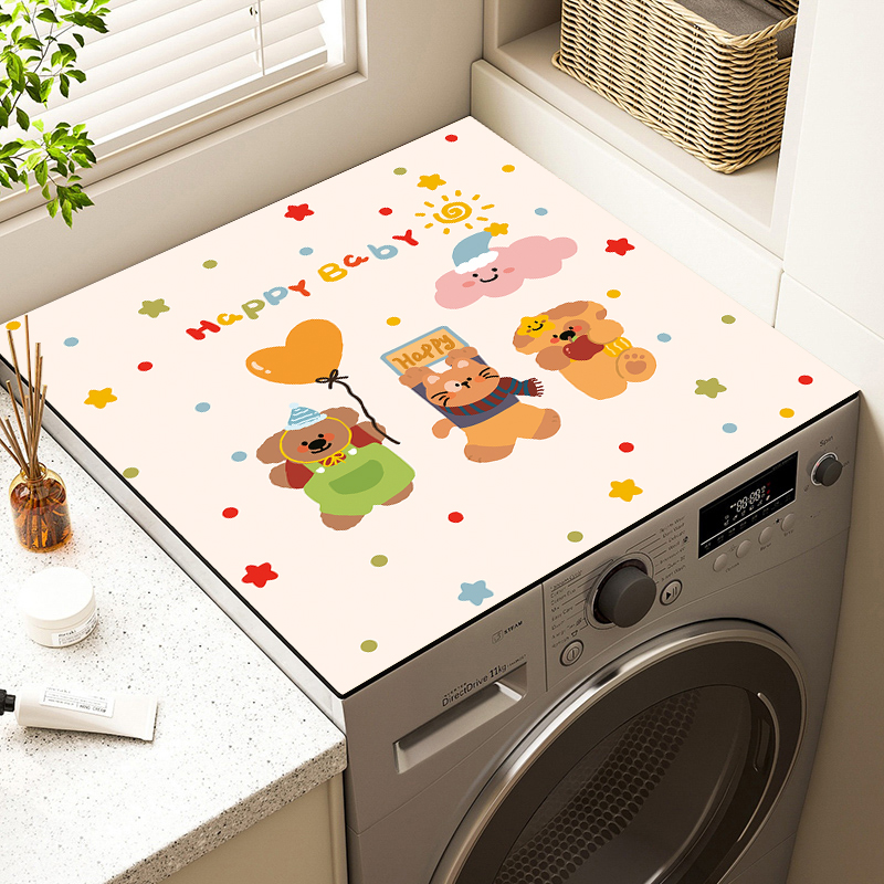 2025新款阳台防晒滚筒式洗衣机矽藻泥冰箱台面保护垫子防尘盖布