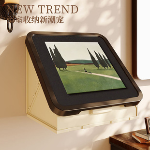 中古风浴室防水壁画收纳柜折叠免打孔置物架卫生间洗澡放衣服神器