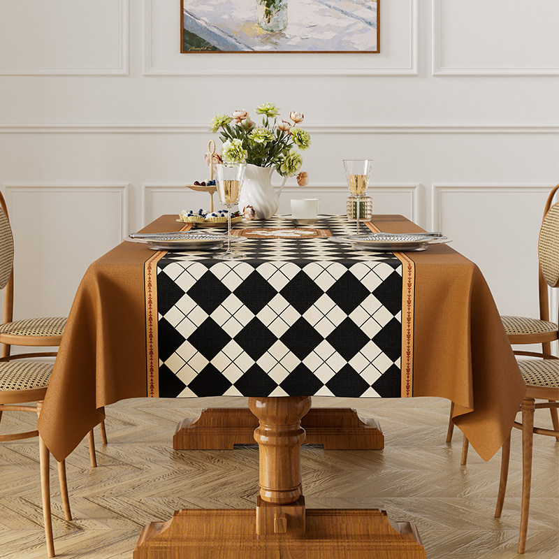 美式轻奢网红小羊纹氛围感桌布免洗防油防水防滑茶几布餐桌台布垫,居家布艺,桌布,淘宝优惠券,粉丝福利购,淘宝优惠卷