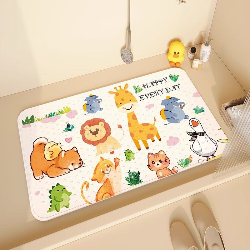 儿童动物园淋浴房防滑地垫浴室儿童洗澡防摔垫卫生间吸盘按摩脚垫,居家布艺,家用脚垫,淘宝优惠券,粉丝福利购,淘宝优惠卷