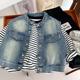 做旧坎肩帅气中童百搭背心外穿潮 时尚 男童牛仔马甲春秋装 儿童韩版