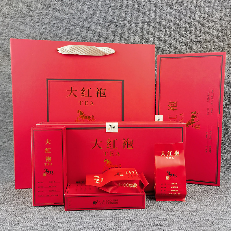 福建武夷山新茶大红袍茶叶浓香型高山武夷岩茶乌龙茶礼盒装500g