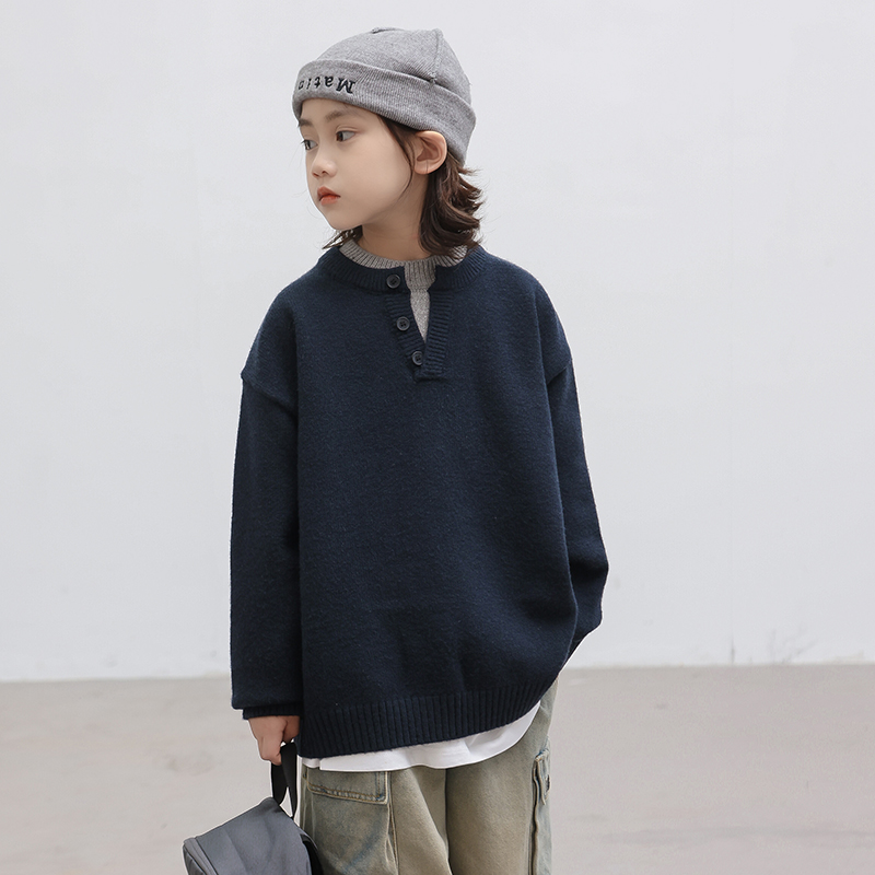 男童毛衣秋冬款2025新款儿童装冬季打底线衣针织衫大男孩冬装上衣