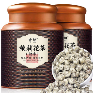 音朗茶叶特级茉莉花茶龙珠2025新茶广西横县九窨一提耐泡礼盒500g