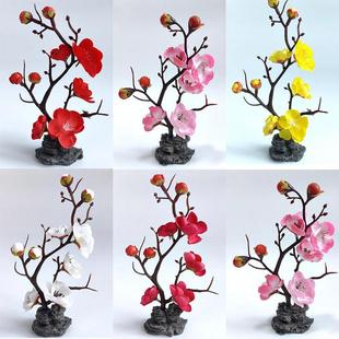 仿真花草小摆件创意冷菜拼盘装盘点缀围边刺身料理盘式腊梅花盘饰