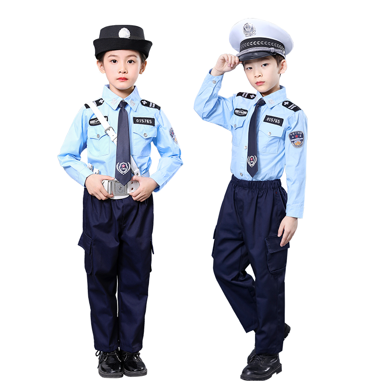 儿童小交警服装男女童保安小警察