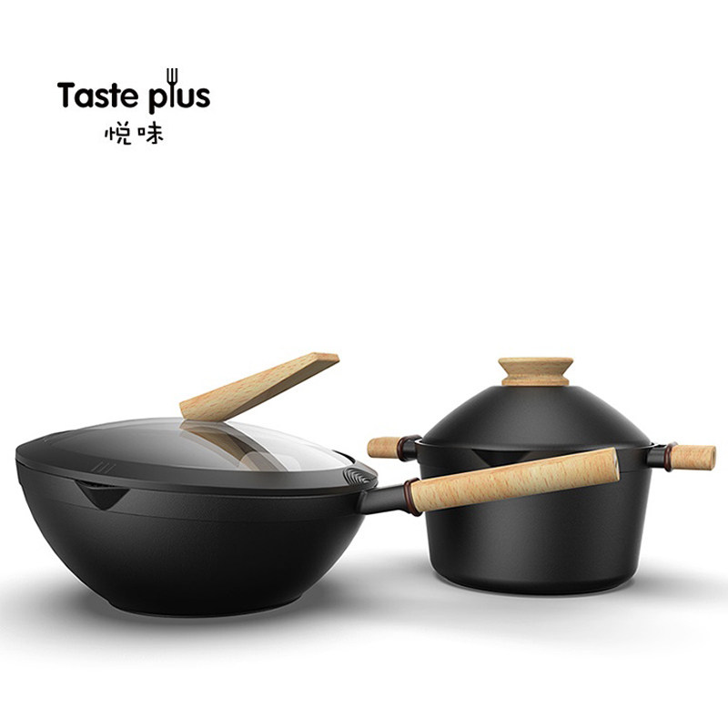 Taste plus originality Mu yuan Cookware suit non-stick cookware Lampblack Saucepan Frying pan Stew potin the Kitchen/Cooking utensils , Cooking utensils , Cookware/Pot/Kettle , Set pan Group  category - from Buy2taobao.com to provide professional Taobao agent buy service