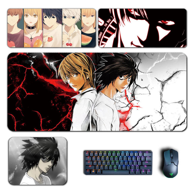 死亡笔记鼠标垫键盘垫月神夜l弥海砂death note超大桌垫动漫周边