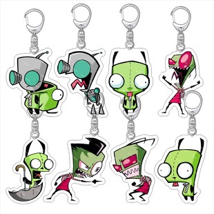 动漫外星入侵者ZIM克力钥匙扣 外星人ZIM亚克力钥匙链周边