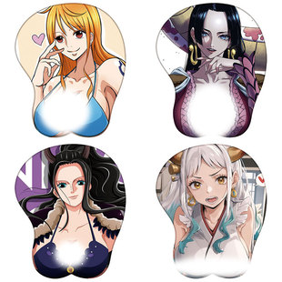 海贼王3d鼠标垫乌塔Uta娜美罗宾大和立体硅胶胸手腕垫动漫周边