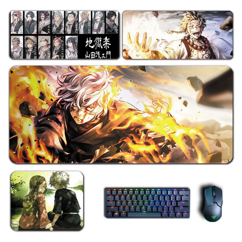 地狱乐鼠标垫画眉丸佐切亚左吊兵卫键盘垫游戏桌垫动漫周边定制